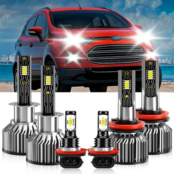 VEHIFOMO For Ford EcoSport 2021-2021 6x LED Headlight High Low Beam   Fog Light Bulb Kit