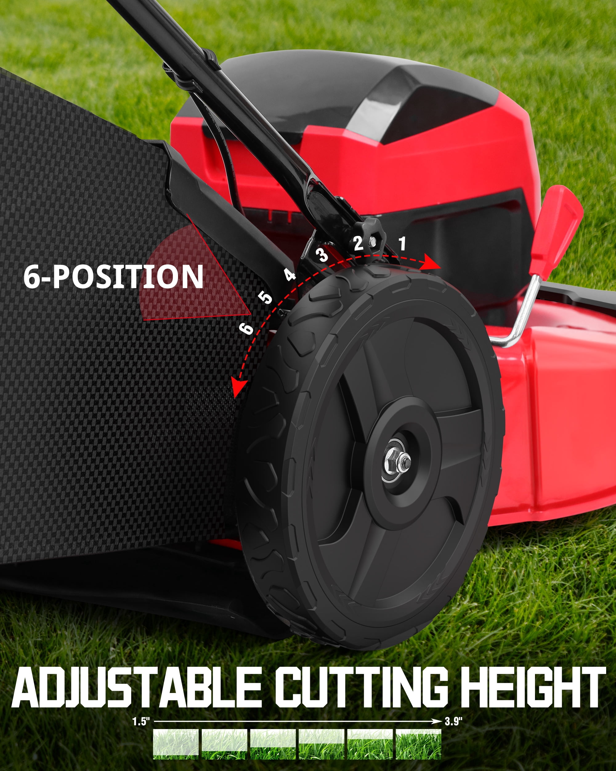 PowerSmart 21" 40V Brushless Cordless Lawn Mower with Two 40V 4.0AH Batteries & Charger, 50min Runtime