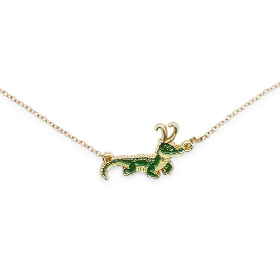 Marvel Studios Loki Alligator Pendant Necklace with Gold Chain
