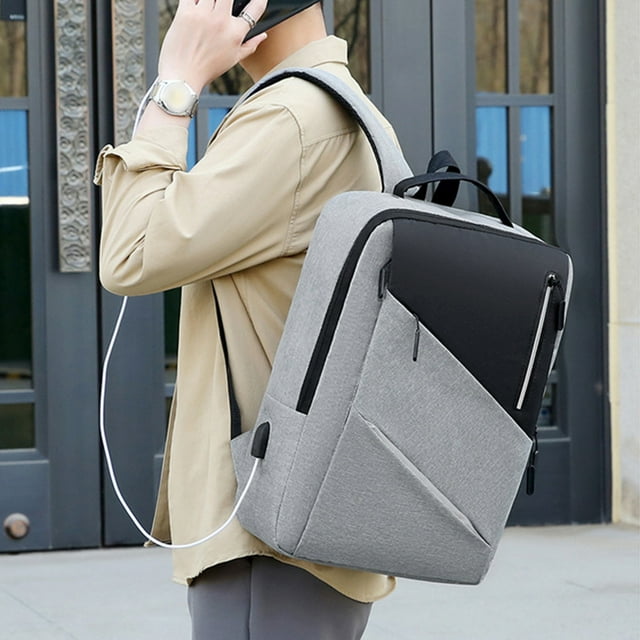 Rvkxad Slim Travel Laptop Backpack, USB Charging Port Business Bag for 15.6 Inch Notebook, Computer Backpack Daypack