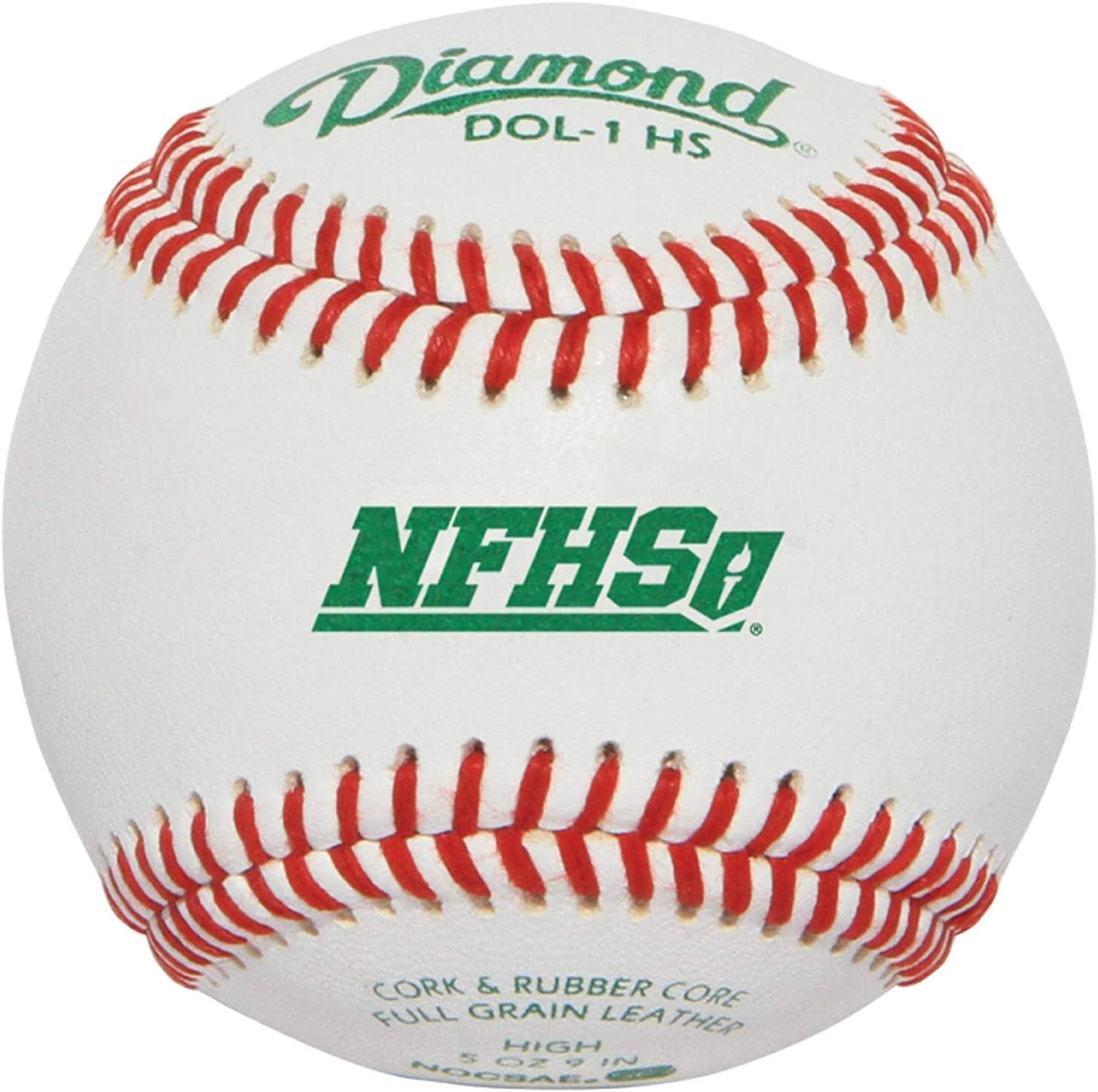 Diamond 6-Gallon Bucket with 5 Dozen 60 Diamond DOL-1 HS NFHS Leather Baseballs