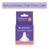 Lansinoh NaturalWave Baby Bottle Nipples, Fast Flow (4L), 2 Count