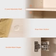 thumbnail image 4 of WAMPAT Buffet avec Rangement, Bahut de Cuisine avec Tablette Réglable et Porte, Crédence Moderne Style Ferme, Bar à Café pour Cuisine et Salle à Manger, Chêne Clair, 4 of 7