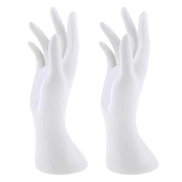 Soporte Para Exhibición de Joyas Cola 2 Piezas Maniquí Mano Estable Exhibición de la mano del maniquí femenino