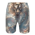 thumbnail image 4 of Yiaed Cool Cloud White Dragon Print Men's Swim Trunks with Lining Quick Dry Sports Shorts Beach Shorts Boardshorts-Medium, 4 of 5