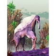 thumbnail image 2 of Eskridge, Daniel 15x18 White Modern Wood Framed Museum Art Print Titled - Purple Fantasy Creature, 2 of 4