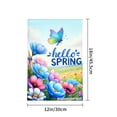 thumbnail image 4 of Joocar Hello Spring Garden Flag With Colorful Flowers And Butterfly For Spring Summer Home Outdoor Garden Yard Door Decor 12x18 Inch, 4 of 5