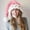 D, variant on Women's Woolen Yarn Creative Hand Knitted Christmas Hat