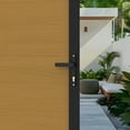 thumbnail image 4 of Mondaria Wood Plastic Privacy Double Fence Gate 6ft(H) x 6ft(W), Metal Frame with Knob Kits, Durable Composite Outdoor Gate,Yellow Teak, 4 of 6