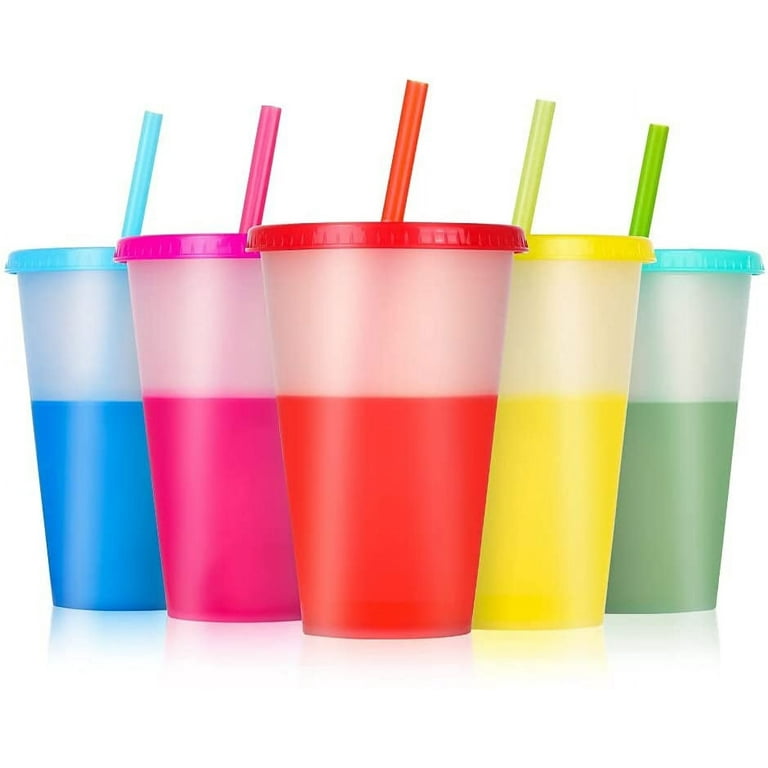 Kids Tumbler with Lid and Straw, Toddler Smoothie Cup – Colorful PoPo