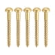 thumbnail image 1 of Uxcell M4 x 40mm Tornillos de Madera Ranurados de Cabeza Redonda de Latón Autoperforantes Paquete de 50, 1 of 5