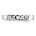 thumbnail image 4 of Solid 14K White Gold Wedding Ring Band with CZ Cubic Zirconia Size 7.5, 4 of 8