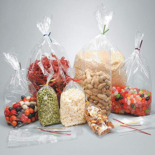 APQ Clear Goodie Bags with Gusseted Sides, 6 x 3 x 15, Pack of 1000 Clear  Gift Bags for Favors, Sweets, Small Items, 1 Mil Polyethylene Clear Treat  Bags with Open Top