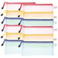 thumbnail image 1 of 12pcs Portable Zipper Files Pouches Bill Organizers Documents File Bags, 1 of 3