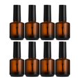 thumbnail image 1 of Frascos para esmalte de uñas Doromy, paquete de 8, 15 ml, vidrio ámbar, 1 of 6