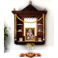 thumbnail image 2 of zig zag Lord Hanuman ji Bajrangbali Photo Frame For Wall / Table / Pooja Room ( 7x9 inches, Acrylic Glass) Golden, 2 of 4