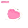 thumbnail image 2 of Uxcell 4 Pcs Moldes de Resina en Forma de Corazón Silicona Kit de Colgante para Llaveros, Rosa, 2 of 6