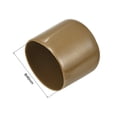 thumbnail image 3 of Uxcell 10pcs Rubber End Caps 46mm ID Vinyl End Cover Screw Thread Protector Light Brown, 3 of 4
