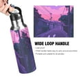 thumbnail image 4 of Yayeee 20oz Insulated Water Bottle Double Wall Stainless Steel with Flip Straw Lid, White Cat Walking, 4 of 7