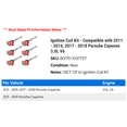 thumbnail image 2 of Ignition Coil Kit - Compatible with 2011 - 2014, 2017 - 2018 Porsche Cayenne 3.0L V6 2012 2013, 2 of 2