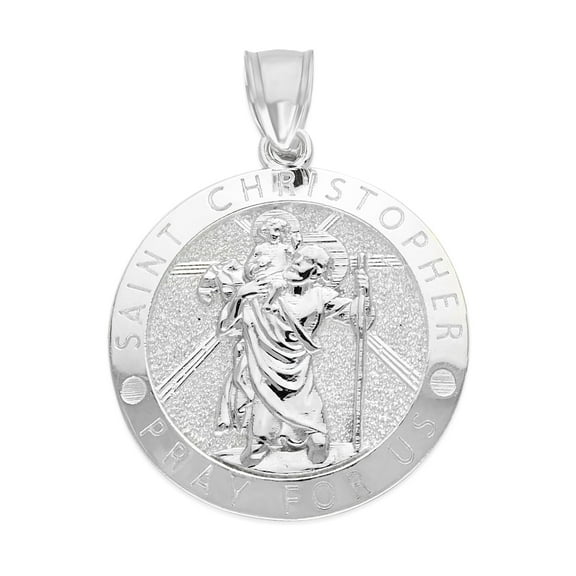 925 Sterling Silver St. Christopher Pendant - Patron Saint Jewelry, Catholic Gifts for Women