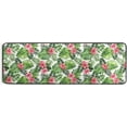 thumbnail image 5 of Dreamtimes Exotic Pink Hibiscus Hallway Runner Rug 2'x6' Kitchen Rug with Rubber Backing Tropical Palm Leaves Non Slip Entryway Rug Runner Washable Soft Area Rug for Hallway Bedroom Kitchen Decor, 5 of 6