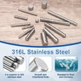 thumbnail image 3 of 40 Pack 5 mm x 20 mm Dowel Pins, 316L Stainless Steel Cylindrical Dowel Pins Shelf Support Peg Pin Rod Fasten Elements Metal Shelf Pegs Silver Tone, 3 of 6