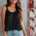thumbnail image 6 of Women Glitter Sequin Sleeveless Vest Tank Tops Party Cocktail Clubwear camisole, 6 of 11