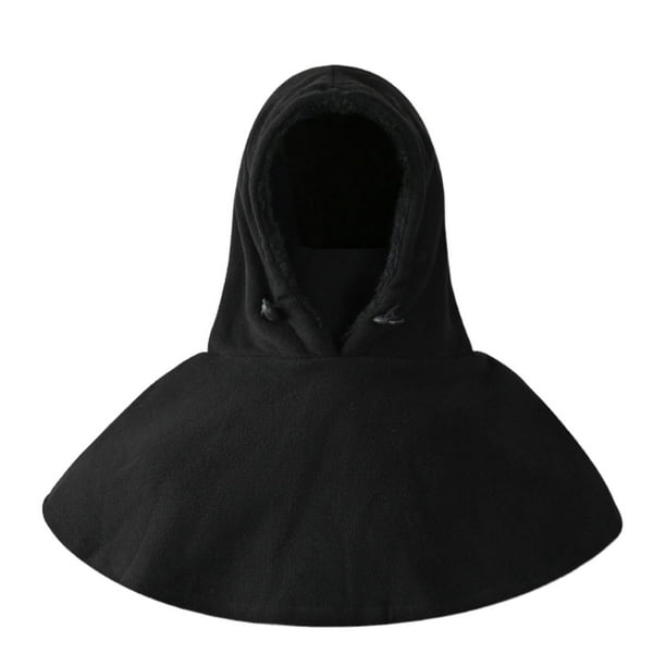 Capucha Sherpa Wosthever Calentador de cuello Ricife Gorro de invierno Pasamontañas negro