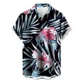 thumbnail image 2 of TMOYZQ Hawaiian Shirt for Men Short Sleeve Tropical Shirts Lapel Button Down Shirts Summer Beach Holiday Shirts (Available in Big and Tall), 2 of 3