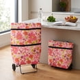 thumbnail image 5 of Foldable Rolling Shopping Tote Bag with Wheels Floral Print Portable Grocery Cart Travel, 5 of 7