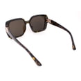 thumbnail image 4 of Womens Diva Rectangle Designer Butterfly Fashion Sunglasses Tortoise - Brown, 4 of 4