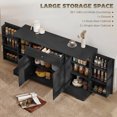 thumbnail image 4 of HOMCOM Sideboard Buffet Cabinet, Small Kitchen Pantry with Door Racks Black, 4 of 10