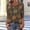 (Fashion 65)Brown, variant on Aimik Women's Plus Size Top Summer Fashion Floral Print 3/4 Sleeve Crew Neck T-Shirt Loose Fitting Casual Pullover
