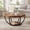 Dark Brown and Black, variant on Fnova Coffee Table with 2 - Tier Storage, 32" Round Wood Coffee Table with Metal Legs, Modern Rustic Style Center Table for Living Room, Warm Brown and Black