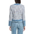 thumbnail image 2 of Nanette Nanette Lepore womens  Denim Trim Tweed Jacket, m, White, 2 of 3