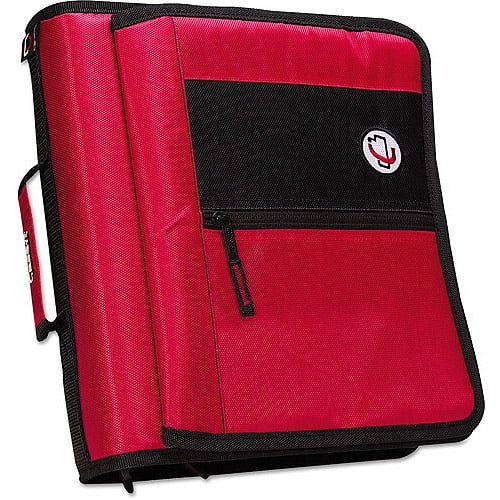 Case-it Universal 2-inch 3-ring ZIPPER Binder Holds 13 Inch Laptop LT 007 Red for sale online 
