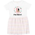 thumbnail image 3 of Inktastic 3rd Birthday Llama for Girl Girls Toddler Dress, 3 of 5