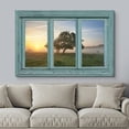 thumbnail image 3 of wall26 Canvas Print Wall Art Window View of Meadow Tree in Mist Nature Wilderness Photography Realism Rustic Landscape Colorful Vibrant for Living Room, Bedroom, Office - 16"x24", 3 of 5