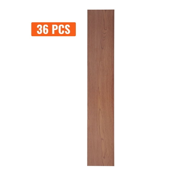 Self Adhesive Wood Grain Floor Tiles,36 x 6 " Peel and Stick Vinyl Planks,2.5mm Thick DIY Flooring for Kitchen,Bathroom,Bedroom,Easy Home Renovation