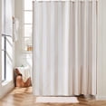 thumbnail image 2 of Vertical Striped Shower Curtain, Cute Retro Vintage Stripe Bow Bathroom Shower Curtain, Waterproof Polyester Fabric Modern Shower Curtain for Bathroom 72x72 Inches (Beige), 2 of 6