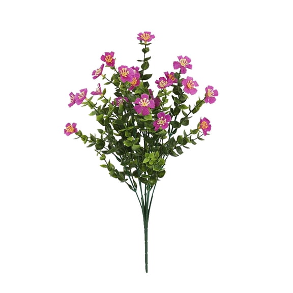 Artificial Camellia Wedding Bouquet - Realistic Plastic Silk Fake Flower Bridal Bouquet for Home Decor, Bridal Shower Centerpiece (14.2x9.8in Hot Pink)​