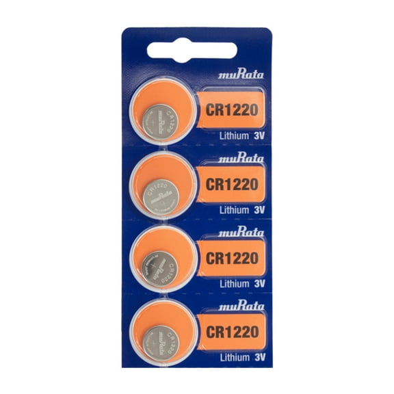 Murata CR1220 3V Lithium Coin Cell (4 Battery)