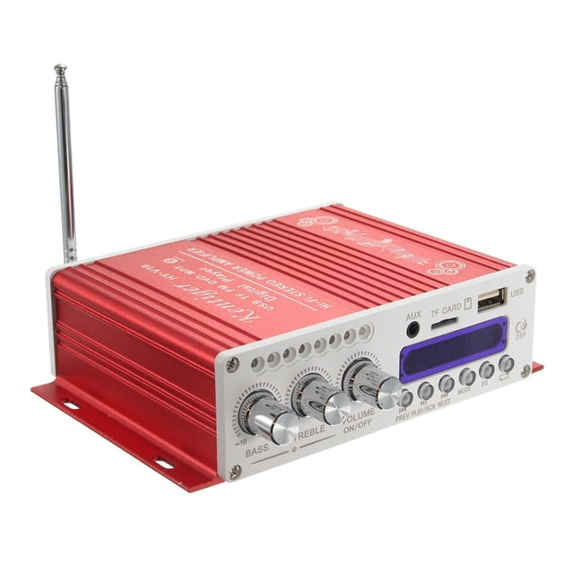 Mini Bluetooth Hi-Fi Stereo Bass Booster MP4 12V For Car Motorcycle Amplifier Metal Audio Processor ,Efficient Heatsink