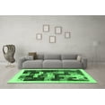 thumbnail image 3 of Ahgly Company Indoor Rectangle Abstract Emerald Green Contemporary Area Rugs, 6' x 9', 3 of 4