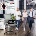 thumbnail image 3 of Dkelincs Mesh Office Chair Computer Desk Chair with 360° Casters & Armrest, Grey, 3 of 6