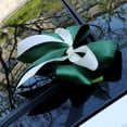 thumbnail image 3 of 12 Pieces Wedding Car Decorations Kit Silk Flower Wedding Decorations Wedding Ribbon Bows Set Green, 3 of 9