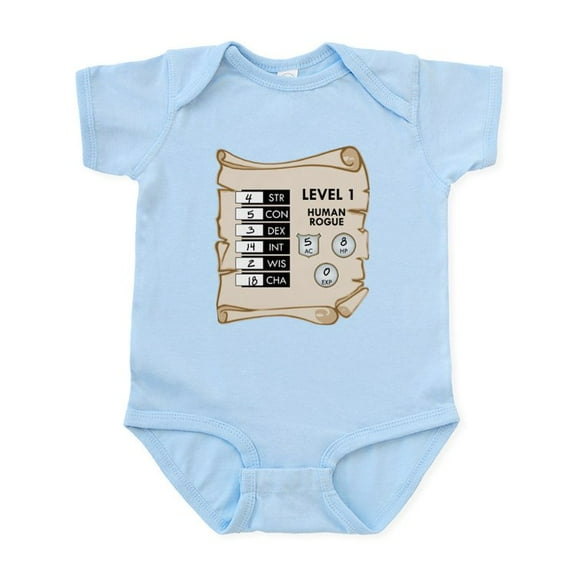 CafePress - My First Character Sheet: Longsleeve Onesie Body S - Baby Light Bodysuit, Size Newborn - 24 Months