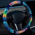 thumbnail image 2 of Tie Dye 14.5 Inch Printing PVC Leather Car Wheel Cover Steering Wheel Covers Auto Accessories, 2 of 6