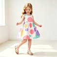 thumbnail image 6 of ATOGUTA Girls Dress Straps Party Dresses Cute Printed Sleeveless Beach Sundress, Size 1T-11, 6 of 7